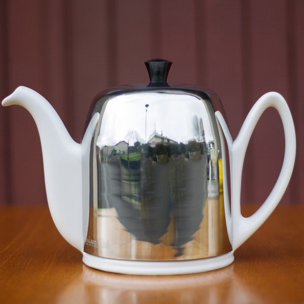 Théière porcelaine et inox, théière Salam thé, bouilloire, made in France, tea pot, kettle