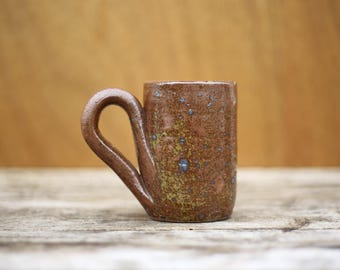 Vintage stoneware mug, pyrite stoneware cup, stoneware mug, collection, kitchen, countryside, 70's