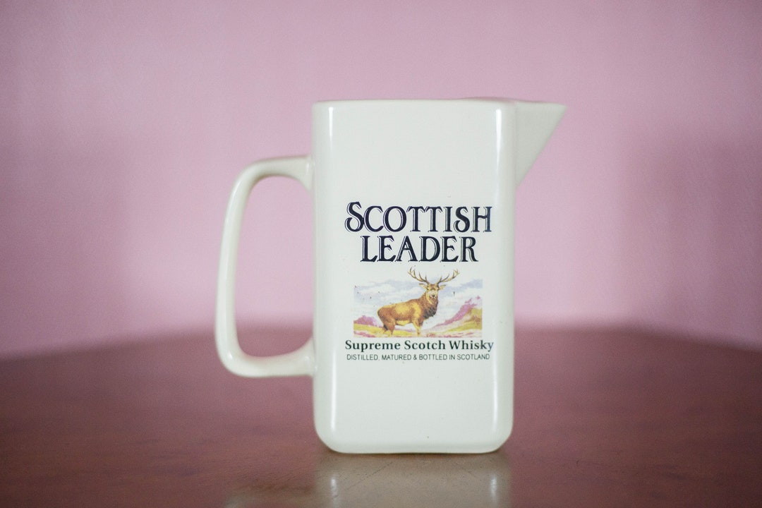 Advertising Pitcher Aperitif Scottisch Leader, Beige Ceramic Decanter ...