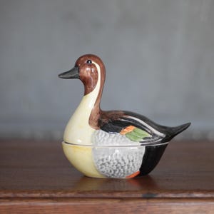 Michel Caugant Terrine, duck-shaped terrine, earthenware bird, kitchen, tableware, made in France, collection