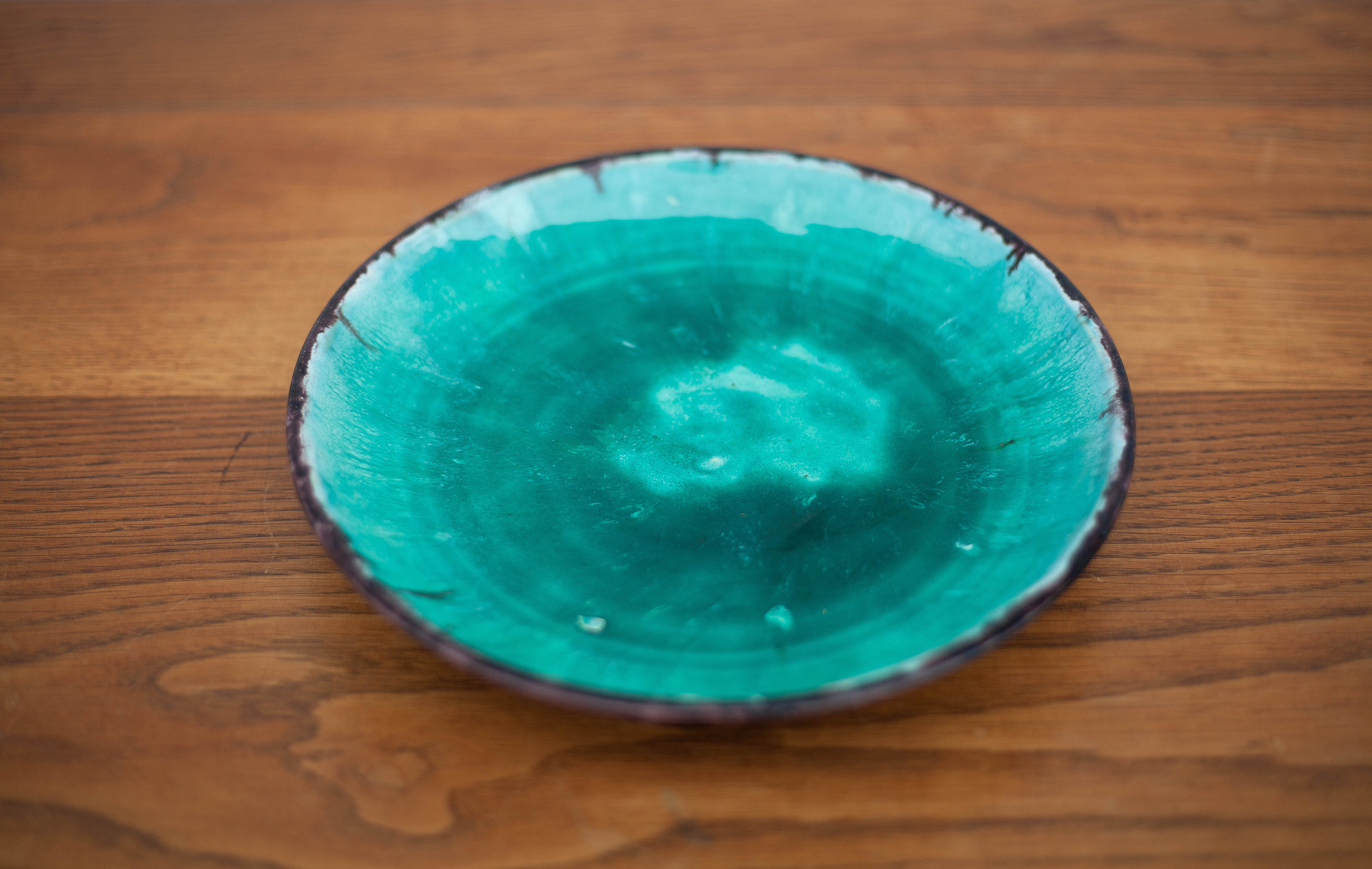 Assiette Grès Verte, Émaillé Vert, Assiette Vintage, Décorative, Déco Intérieur, Enamelled Stoneware