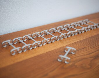 Knife holder X 12 vintage, cutlery holder, loop knife holder, knife rest, chrome metal, tableware