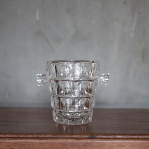 Vintage glass ice bucket, ice bucket, cooler, bar, tableware, barware, ice bucket