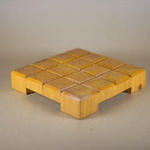 Vintage trivet, wooden trivet, flat support, artisanal, minimalist, kitchen, trivet