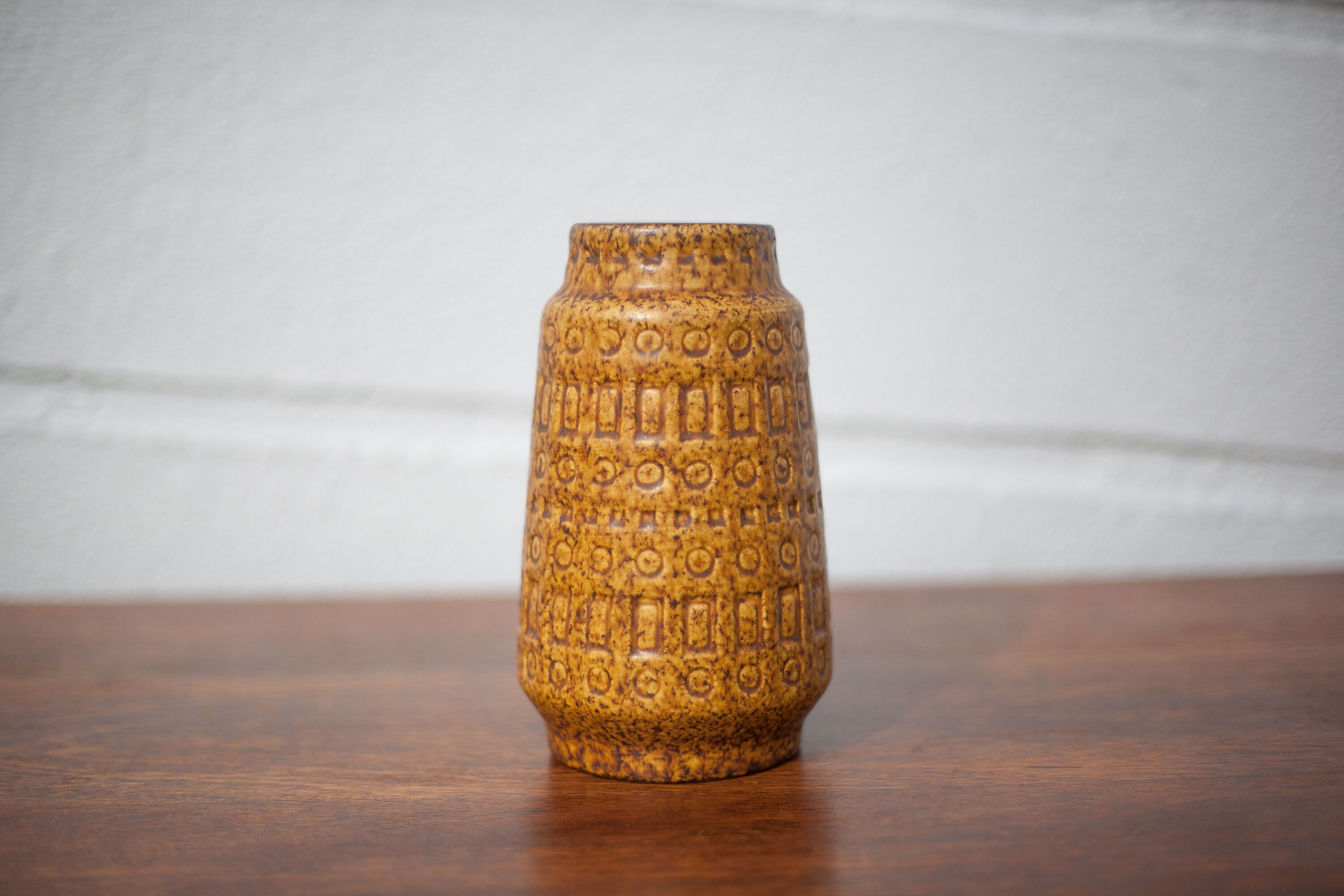 Vase Vintage, Vase West Germany 260-18 , Scheurich Vase, Décor Géométrique Inka, Céramique, Poterie,