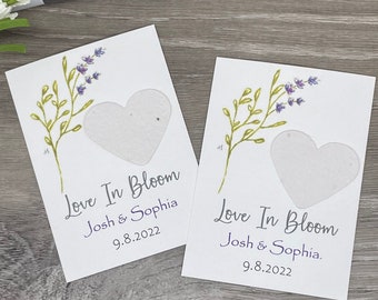 Plantable Wedding Favors | Hand Drawn | Lavender