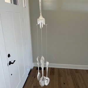 Rustic | Repurposed | Vintage| Silverware Wind Chimes.30