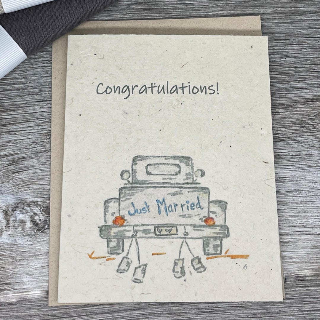 Congratulations Plantable Card | Wildflower Seed Paper | Hand Drawn ...