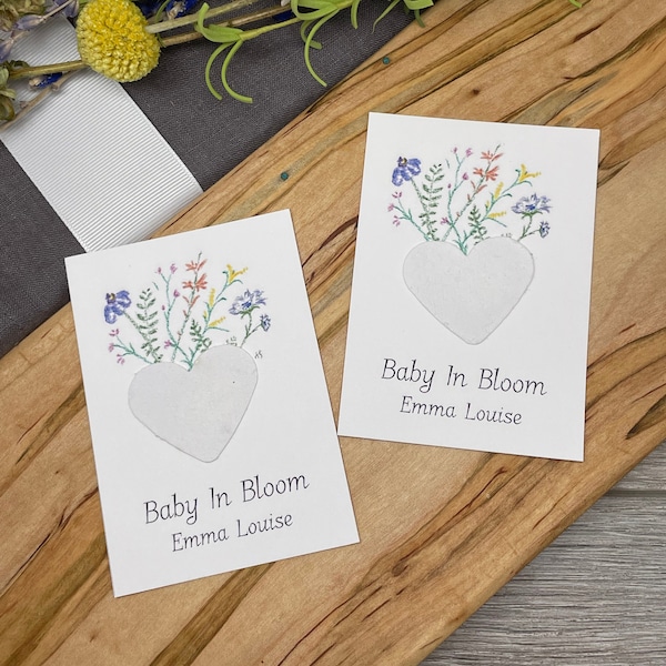 Wildflowers | Baby In Bloom | Baby Shower Favor | Plantable Seed Paper | Wildflower Seed Paper