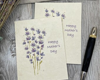 Mothers Day | Plantable Card | Wildflower Seed Paper | Hand Drawn Watercolor | Eco Friendly | Lavender