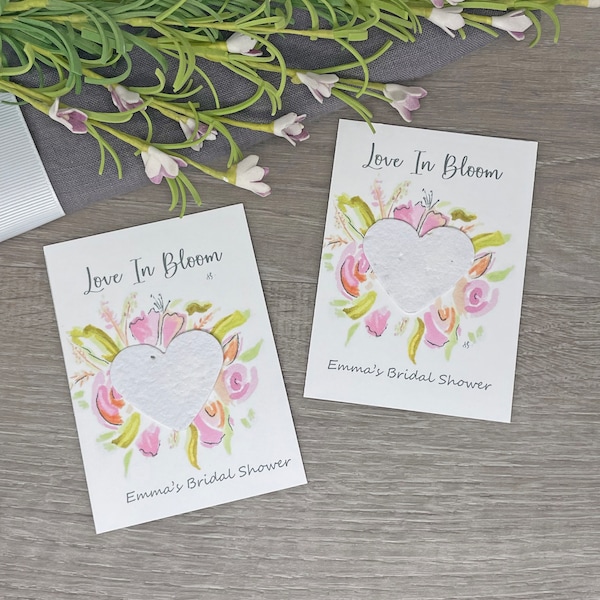 Roses | Bridal Shower | Wedding | Love in Bloom | Plantable Seed Paper