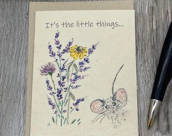 Plantable Card | Wildflower Seed Paper | Hand Drawn | Little Things