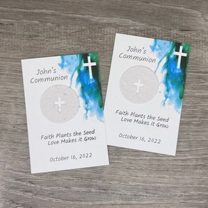 Faith Plants the Seed | Confirmation Favor | Baptism | Confirmation | Plantable Seed Paper | cross