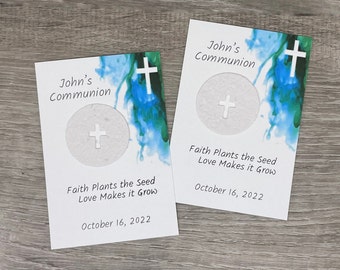 Plantable Seed Paper Favors: Baptism, Confirmation, Communion