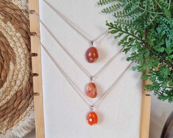 Eye carnelian pendant with 925 silver eyelet (selectable)