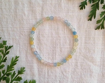 Beryl with aquamarine ball bracelet