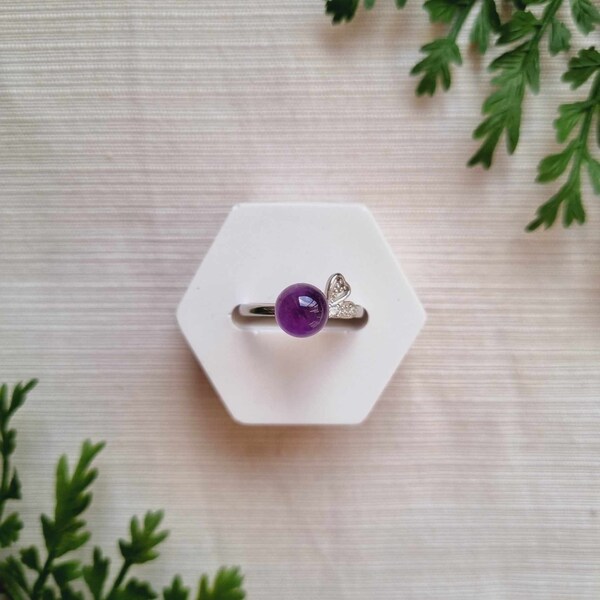 Amethyst Ring (individuell verstellbar)