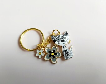 【FAD】 CAT KEY RING (LIGHT GREY) MUSINSA公式 | FAD Matty Cat Key Ring (Light Gray)