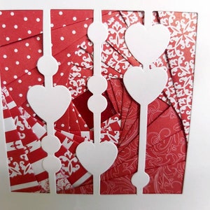 Biglietto di auguri vuoto a forma di cuore rosso o viola. Design a forma di cuore piegato a mano con iris. Biglietto per San Valentino, matrimonio, anniversario o compleanno. 6 x 4 pollici.