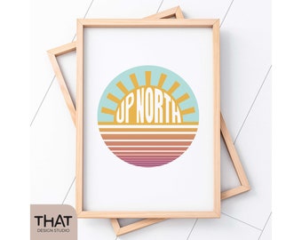 PRINT Up North Sunset | on white heavyweight paper | Yorkshire Cumbria Northumbria Lancashire Teesside North | unframed