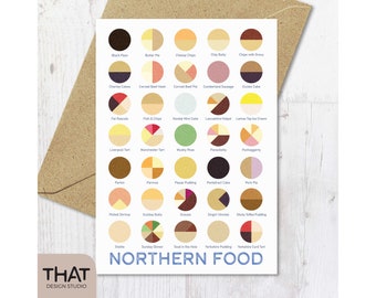 CARD Northern Food | for best mates, father's day, birthdays, thank you, moving home, new home | recycled card & envelope