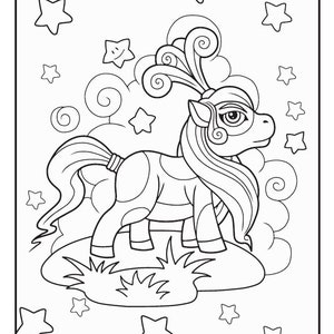 21 Unicorn Coloring Pages for Kids | Etsy