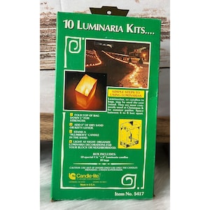 Vintage Candle Lite Set of 10 Luminaria Kits/Paper Lanterns New In Open Box