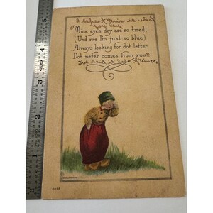 Vintage Holländer Mädchen Postkarte - 1910s - Hand coloriert - H.F. Lehmann - Bergman Quality