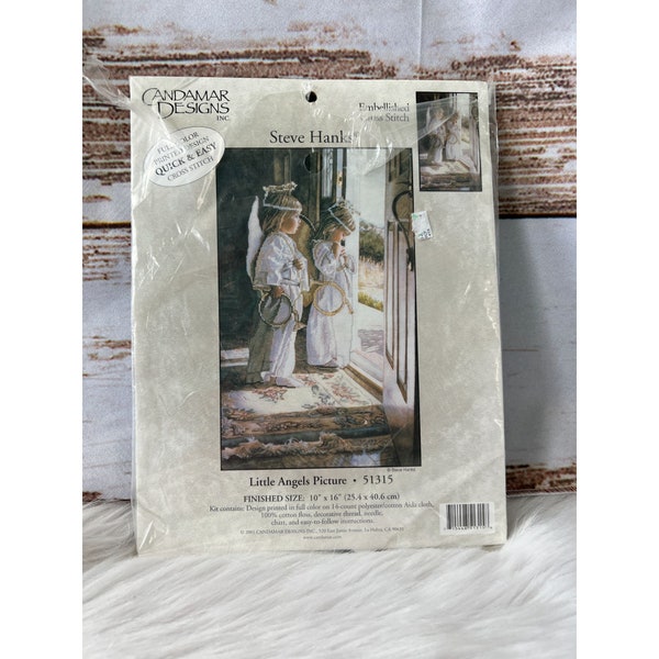 Vintage Candamar Designs Little Angels Picture Printed Cross Stitch by Steve Hanks