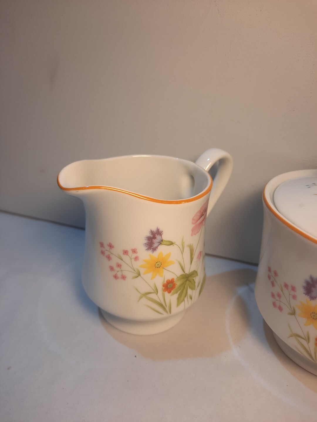Stratford Mikasa Creamer and Sugar Bowl Summer Melody Nita Etsy