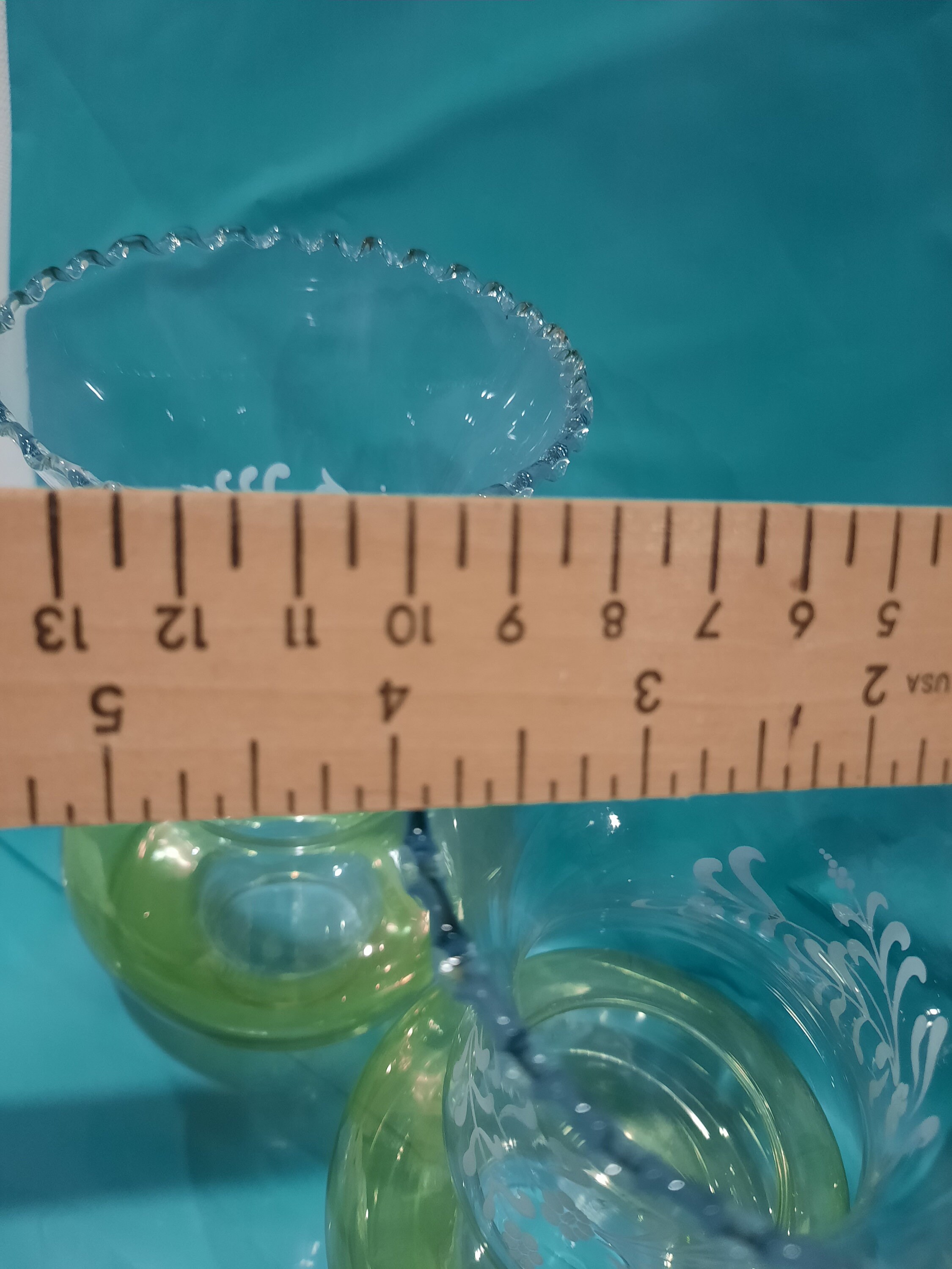 Vintage Glass Oil Lamp Chimney With Applied Pattern Etsy