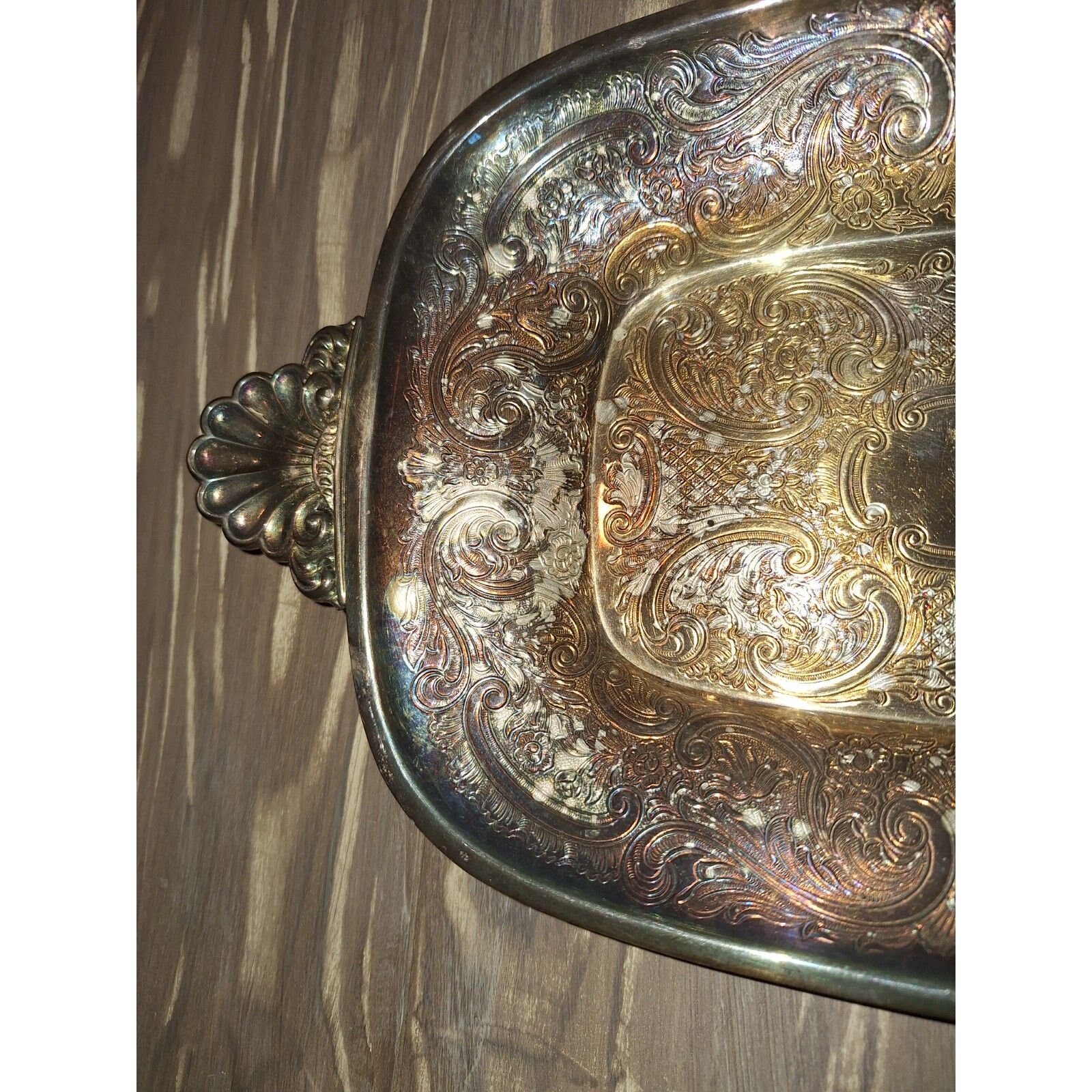 Barker Ellis Silver Co. Engraved Serving Tray Made in England - Etsy