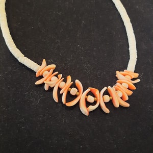 Vintage Pink Shell Necklace