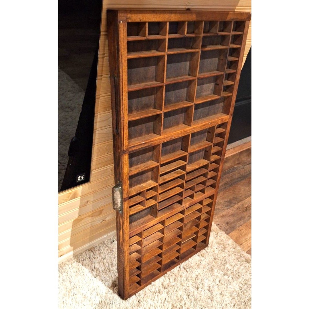 Vintage Hamilton Printing Press Drawer Wall Hanging Miniature Shadow