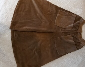 Vintage 1970's Brown Corduroy Gaucho's, High Waist, Petite Women or Girls Shorts