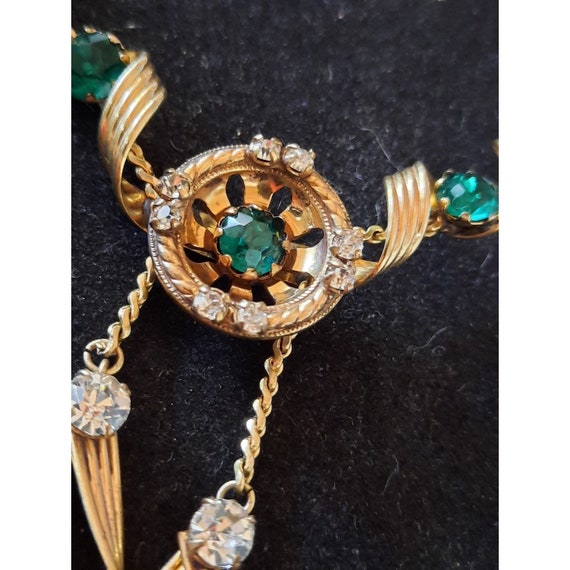 Vintage Necklace and Earring Set Marked V20-12K G… - image 3