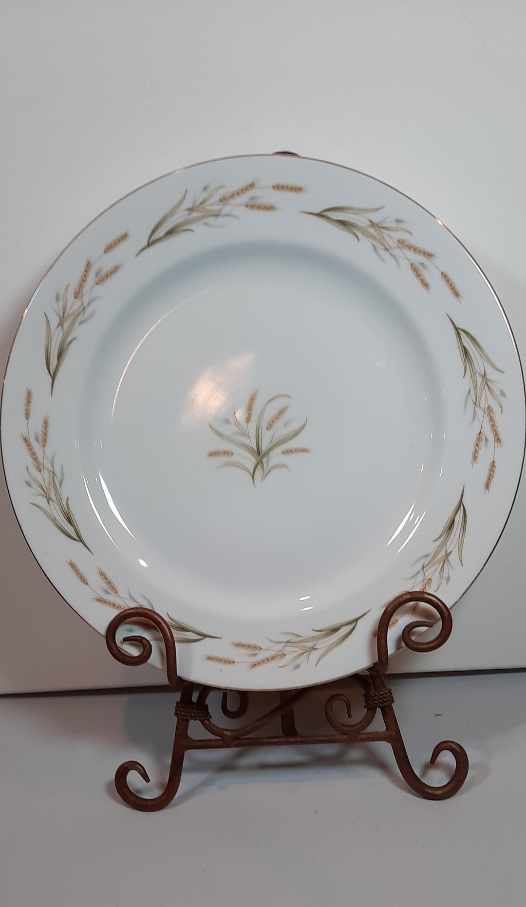 Golden Wheat China Plate Wheat Pattern Kyoto Gold Wheat Etsy