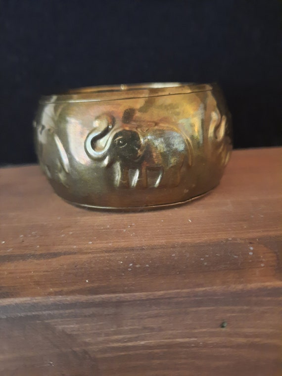 Brass Elephant Vintage Cuff Bracelet India