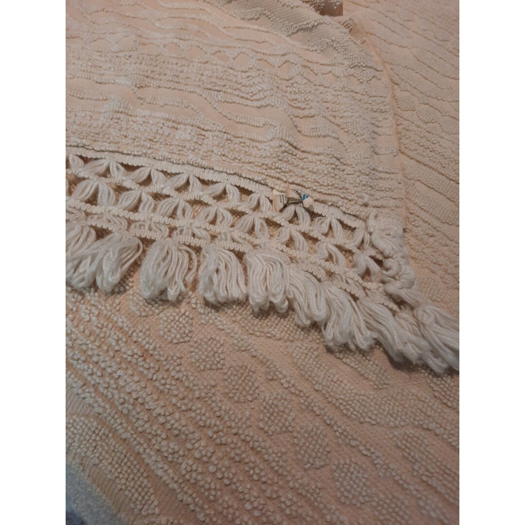 Fieldcrest Hobnail Pale Yellow Made in USA Queen Size Spread Etsy