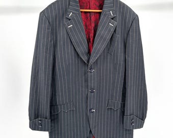 ジャケット・アウター 1950s VTG  ITALY DOUBLE BREASETED COAT Size 42 44 Vintage 1950s Men's Double Breasted Gabardine
