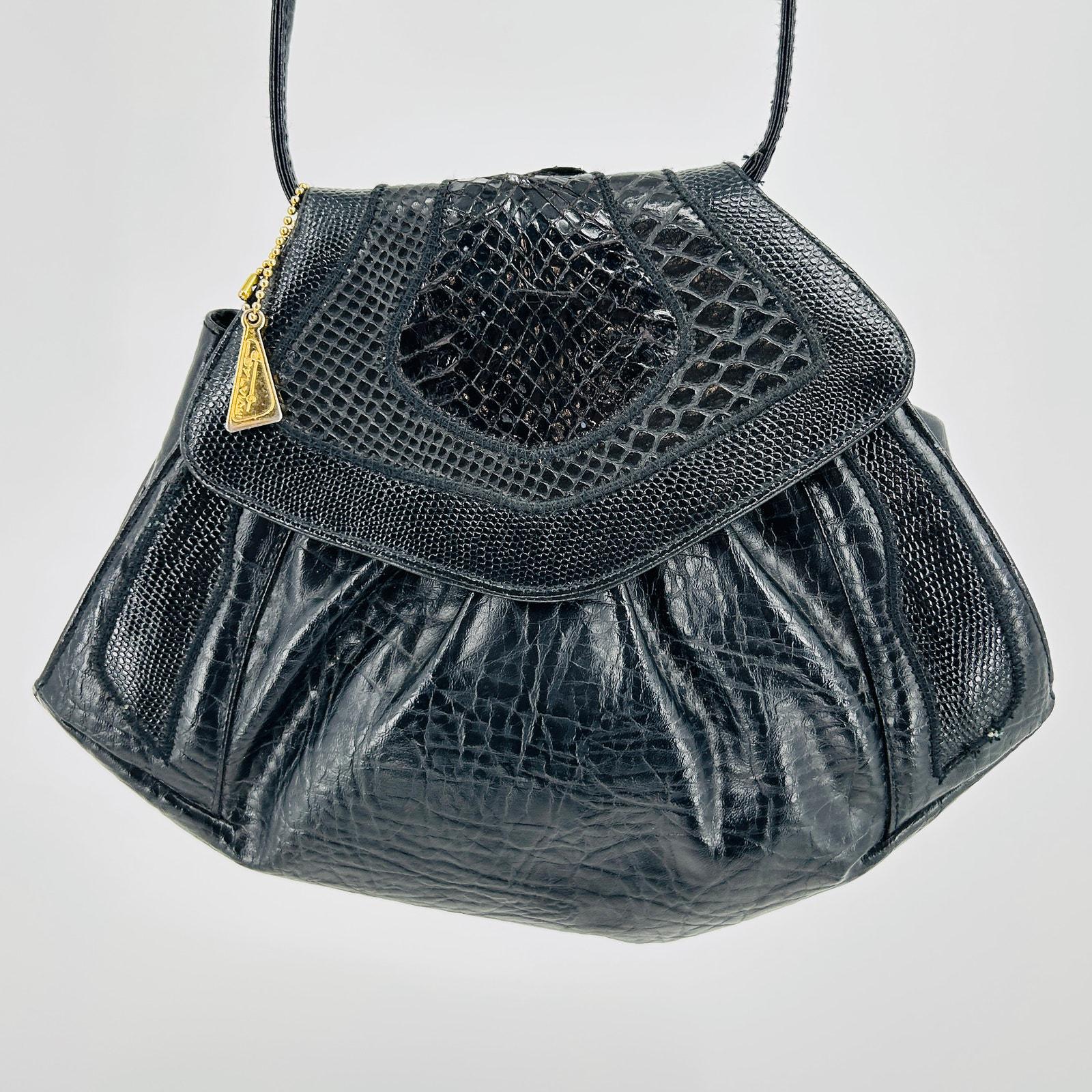 Kim Rogers Black Purse Vintage Snake Purse Sweden - Main Image