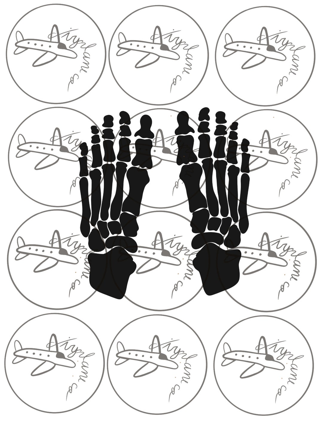 Skeleton Feet PNG Instant Download Stitchbird Graphics Etsy