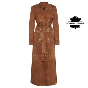 Ladies long deals suede coats