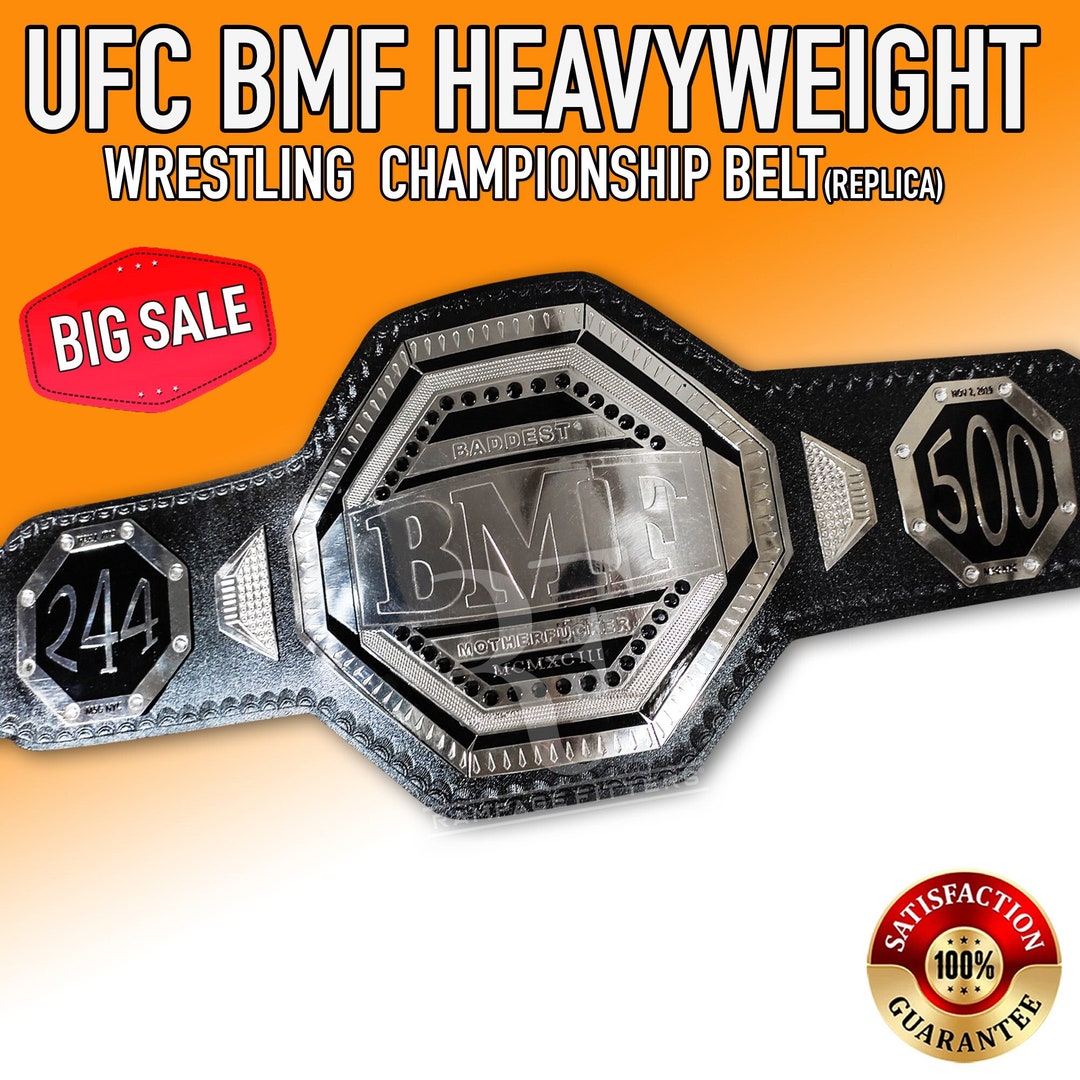 UFC BMF Heavyweight Wrestling Championship Belt Adult Size Replica 2mm