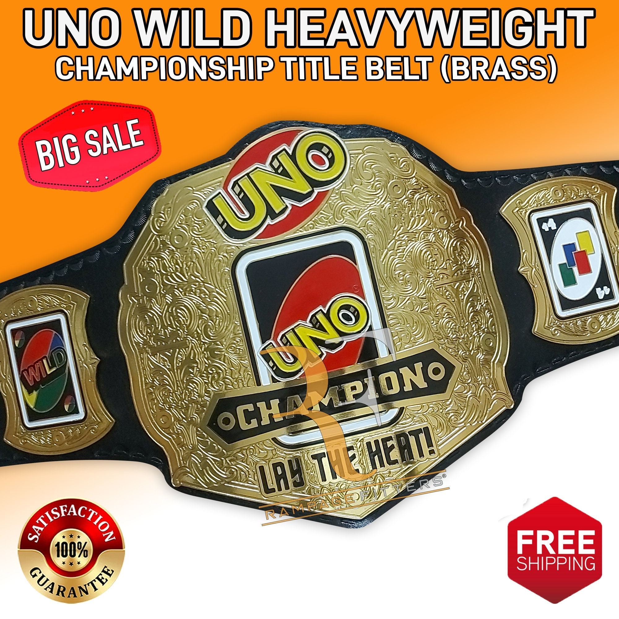 UNO Wrestling Heavyweight Championship Belt UNO Card Game Adult