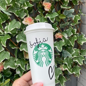 Personalised Official Starbucks Hot Cup Personalised Gift Box// Personalised Starbucks Cup // Starbucks Gift// Customised Colour