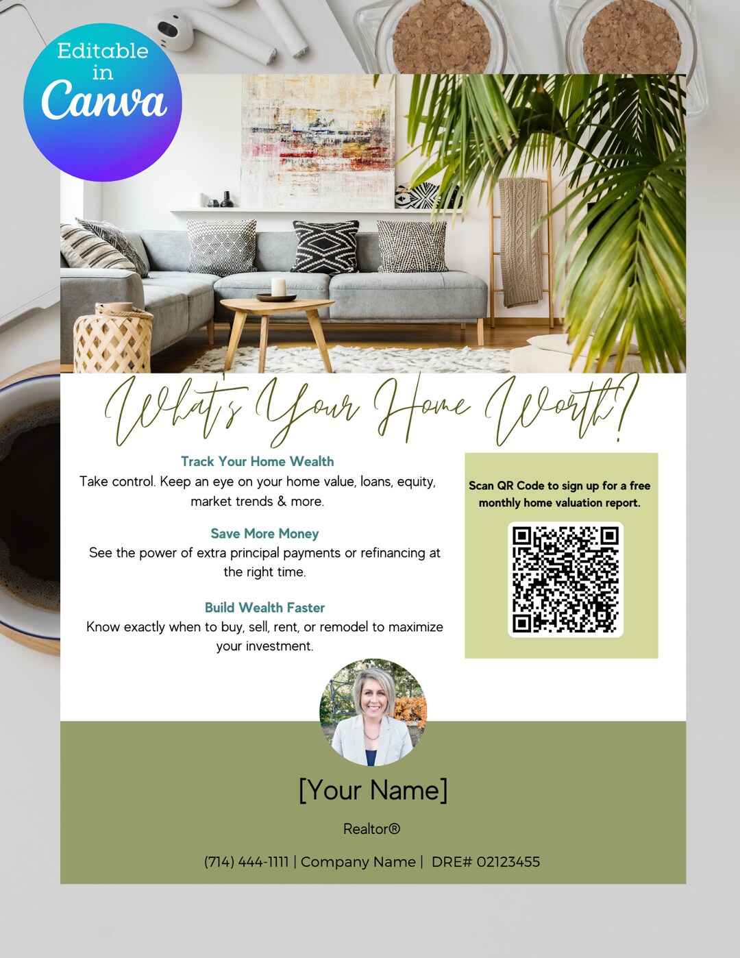 What's Your Home Worth Flyer for Realtors Etsy