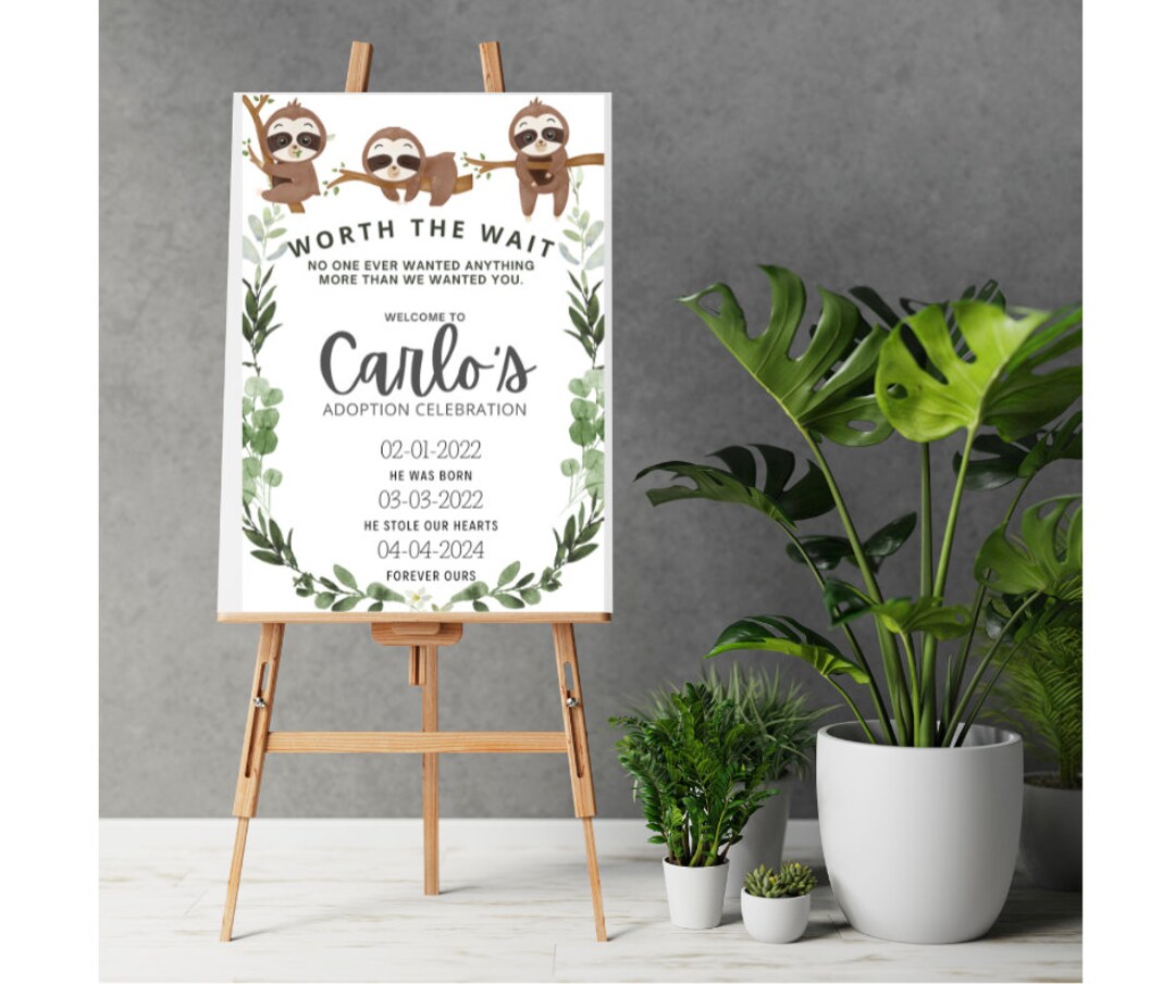 Adoption Party Welcome Reception Sign Poster - Etsy
