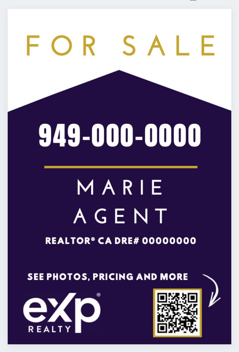 EXP Realty for Sale Sign 24X36 Etsy