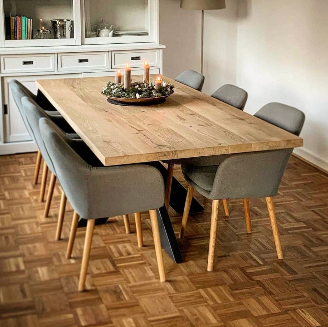 Dining Table Top Oak Solid 40 Mm, Straight Edge - Etsy